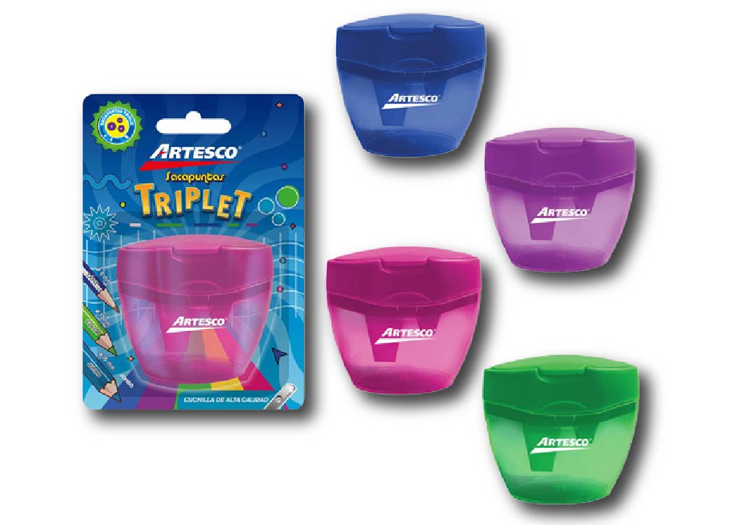 TAJADOR PLASTICO TRI C/DEP TRIPLE